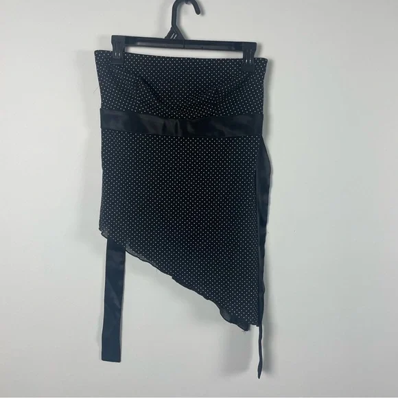 Trixxi Y2K Polka Dot Strapless Asymmetrical Tank Size L - Picture 2 of 9